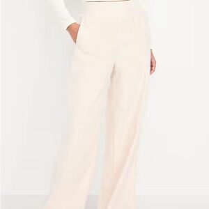 Old Navy Extra High-Waisted Microfleece Wide-Leg Sweatpants L Howlite